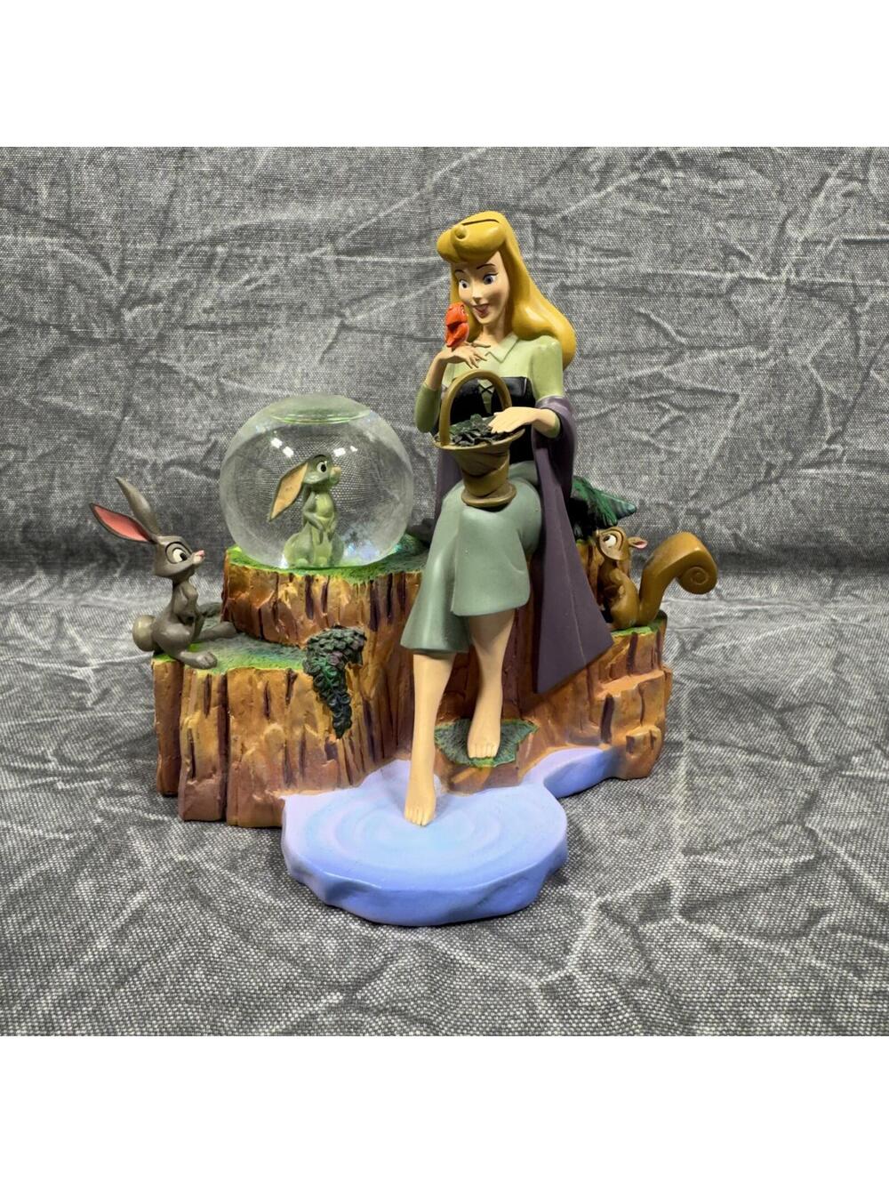 Disney Snow Globe Aurora & Forest Friends Exclusive Rare